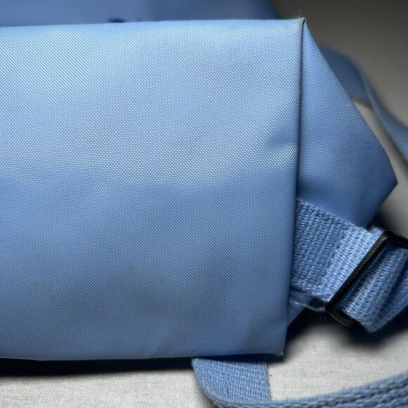 Longchamp le Pliage Club Nylon Backpack In Light Blue Corners Intact Minor Wear - Picture 6 of 12